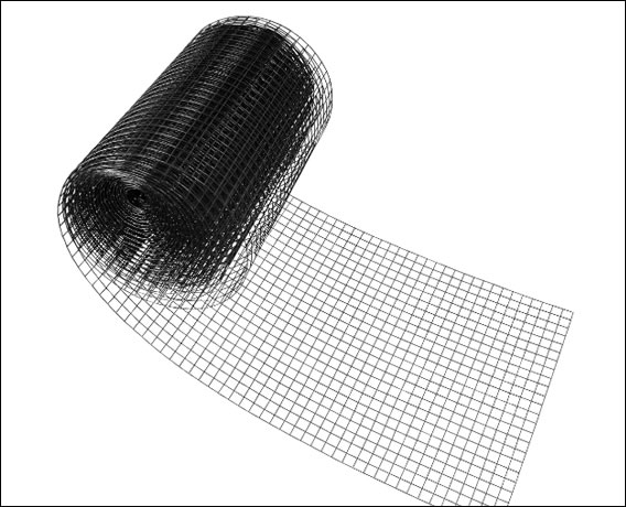Black coated wire mesh for tree protection fencing